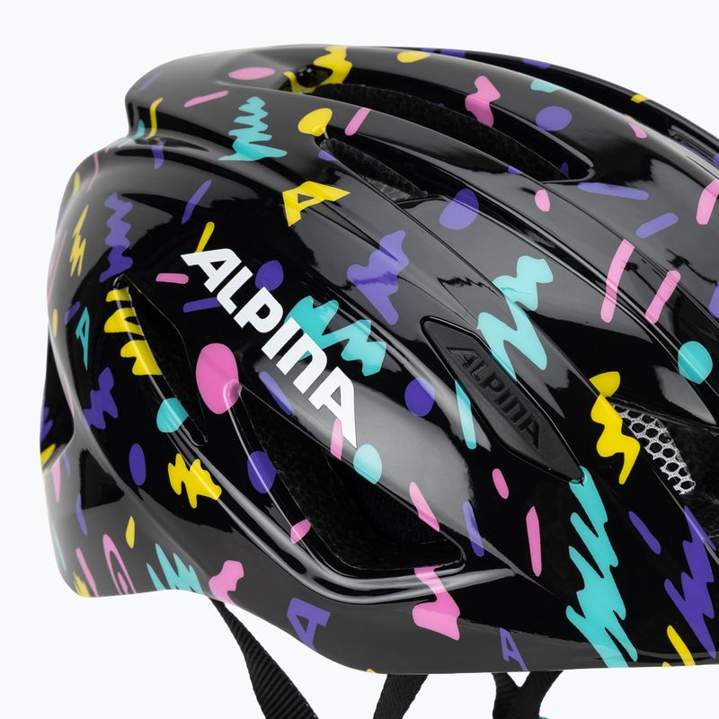 Casco da bici per bambini Alpina Pico black/confetti gloss 8
