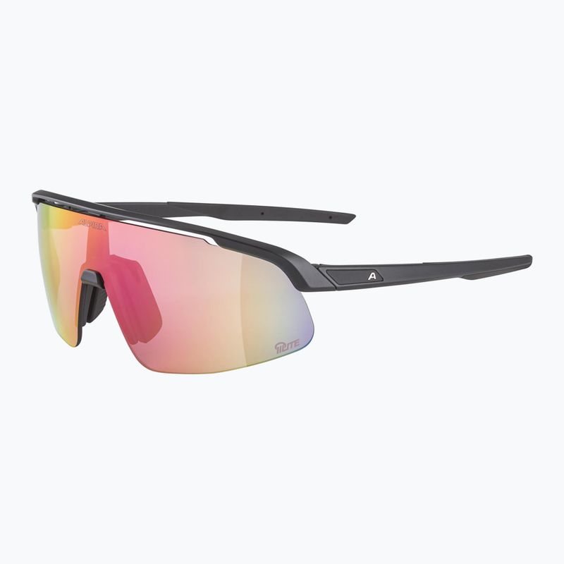 Occhiali da sole Alpina Turbo Pro S Q-Lite nero metallizzato opaco/rosa a specchio 5