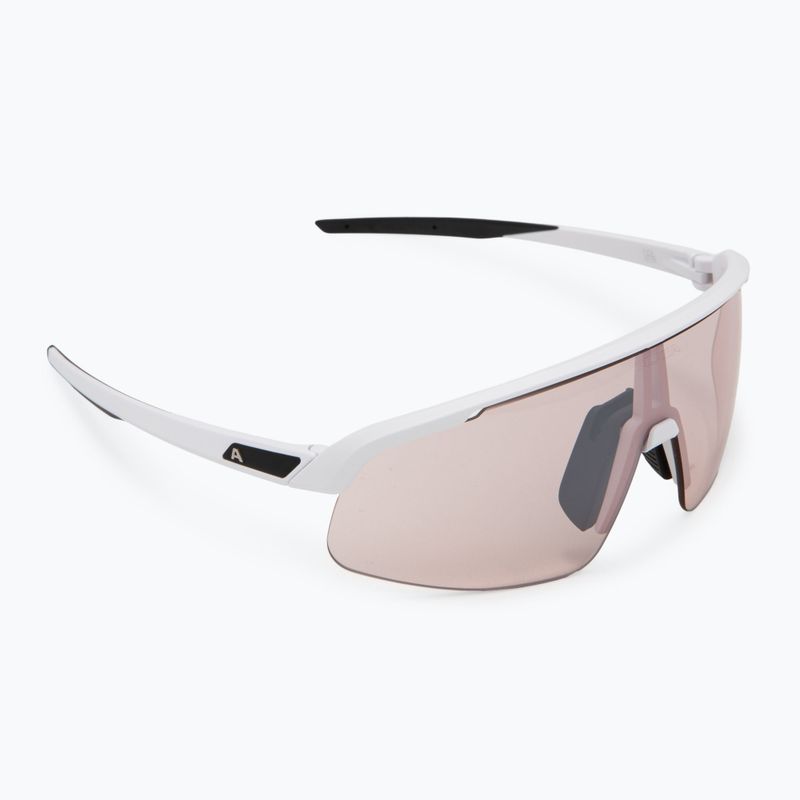 Occhiali da sole Alpina Turbo Pro S Q-Lite bianco opaco/ argento flash a specchio
