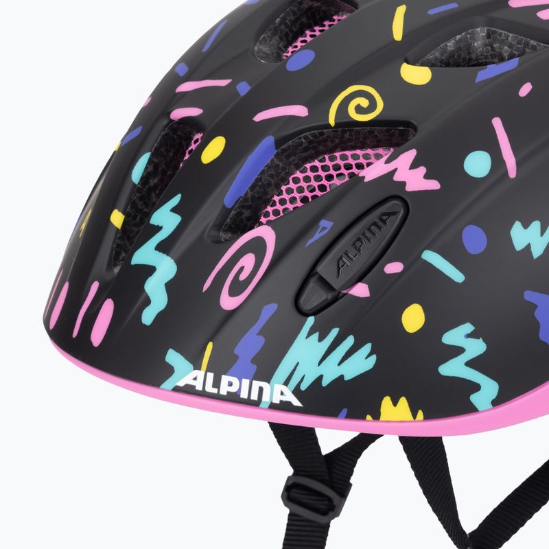 Casco da bici per bambini Alpina Ximo Flash nero coriandoli opaco 7