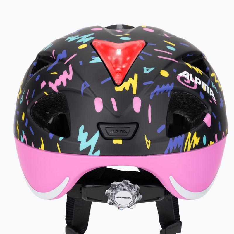 Casco da bici per bambini Alpina Ximo Flash nero coriandoli opaco 8