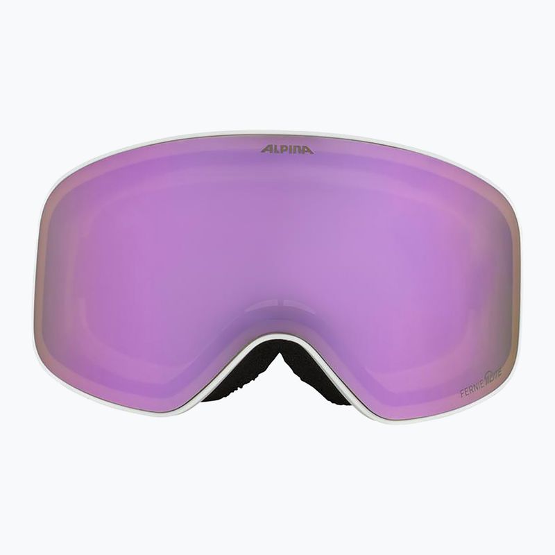 Maschera da sci per bambini Alpina Fernie Q-Lite white/rose matt 2