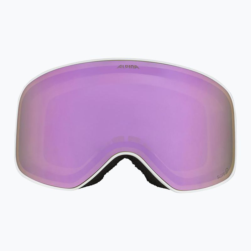 Maschera da sci Alpina Slope Q-Lite white/rose matt 2