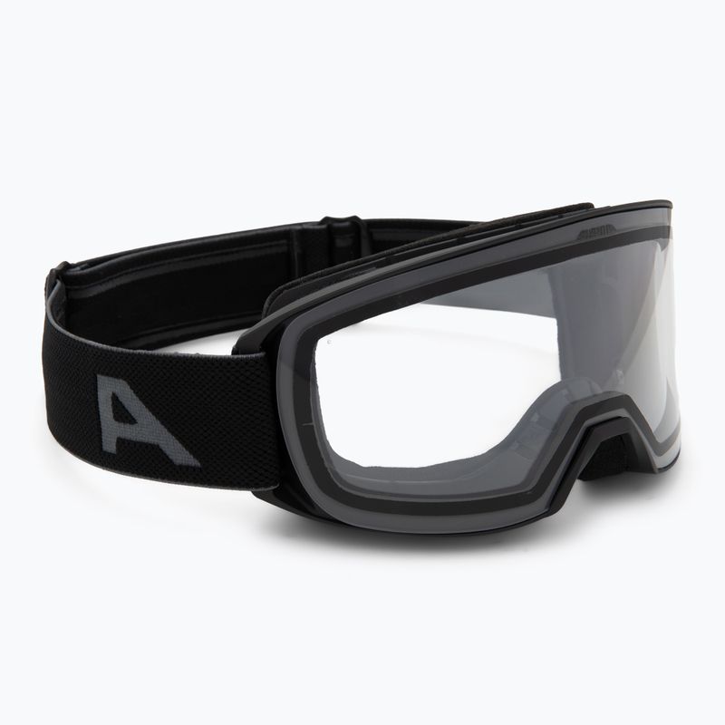 Maschera da sci Alpina Nakiska black matte/clear