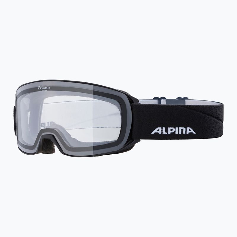 Maschera da sci Alpina Nakiska black matte/clear