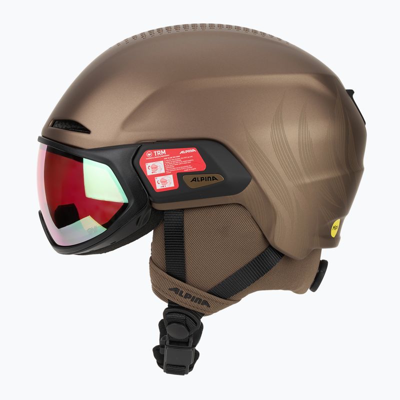 Casco da sci Alpina Oro QV Mips sepia metallic 3
