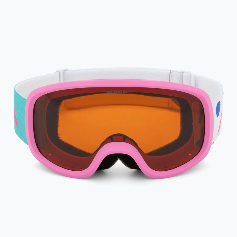 Maschera da sci per bambini Alpina Piney 2.0 pink matt/orange 2