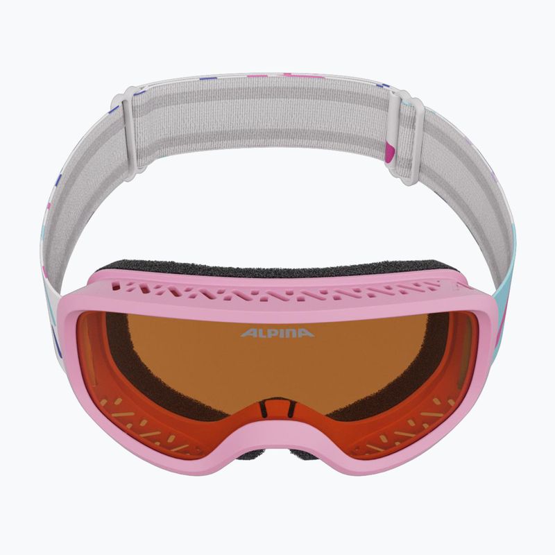 Maschera da sci per bambini Alpina Piney 2.0 pink matt/orange 5