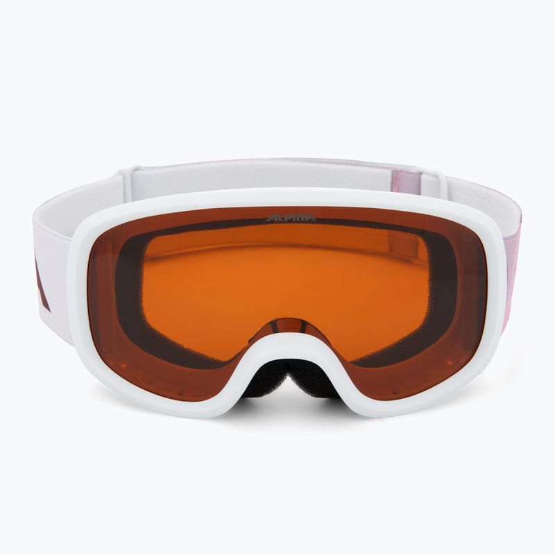 Maschera da sci per bambini Alpina Piney 2.0 white/rose matt/orange 2