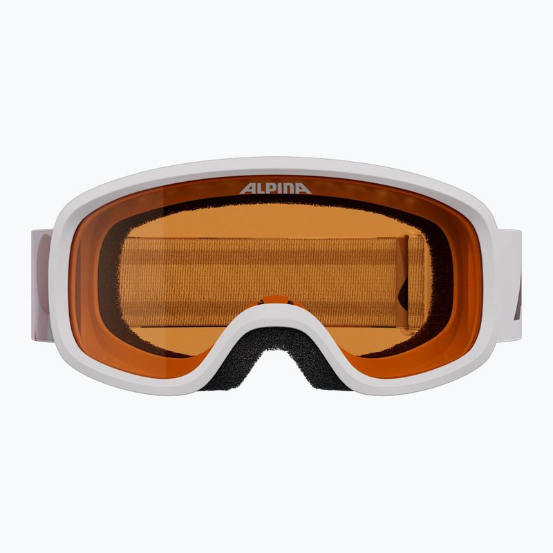 Maschera da sci per bambini Alpina Piney 2.0 white/rose matt/orange 2