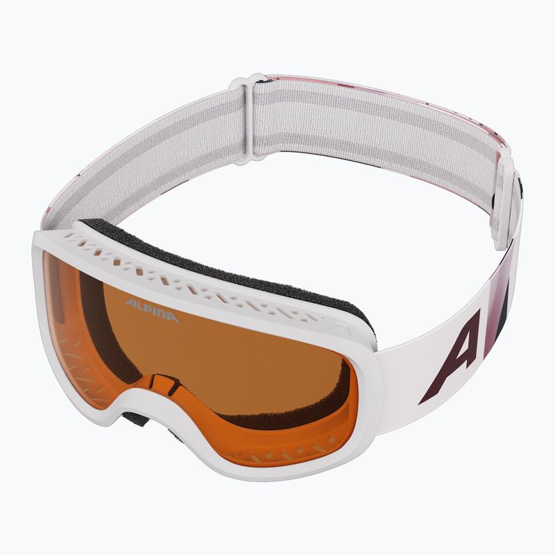 Maschera da sci per bambini Alpina Piney 2.0 white/rose matt/orange 3