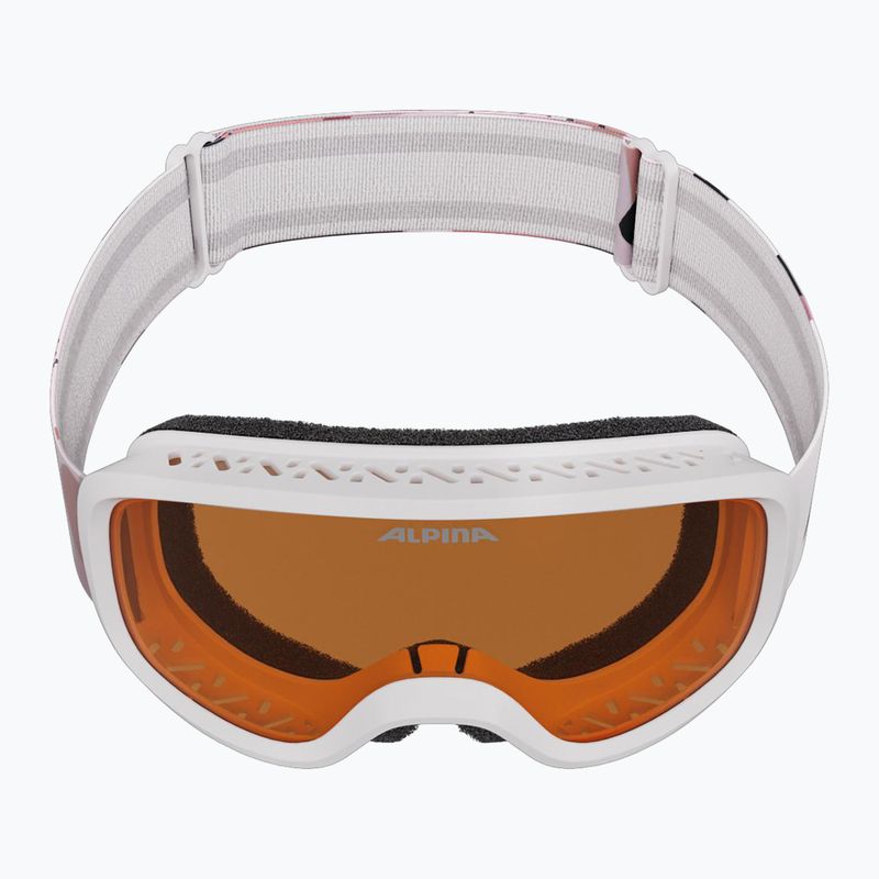 Maschera da sci per bambini Alpina Piney 2.0 white/rose matt/orange 4