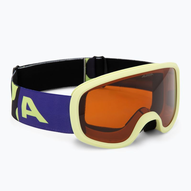 Maschera da sci per bambini Alpina Piney 2.0 sunny/lime matt/orange