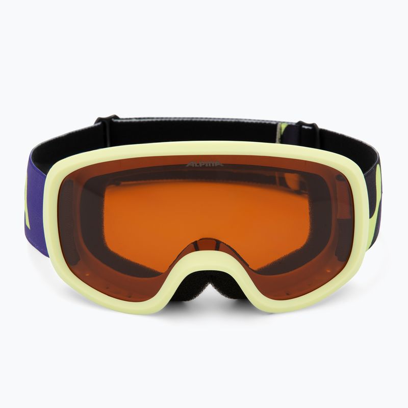 Maschera da sci per bambini Alpina Piney 2.0 sunny/lime matt/orange 2