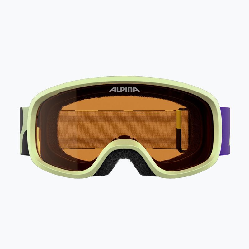 Maschera da sci per bambini Alpina Piney 2.0 sunny/lime matt/orange 2