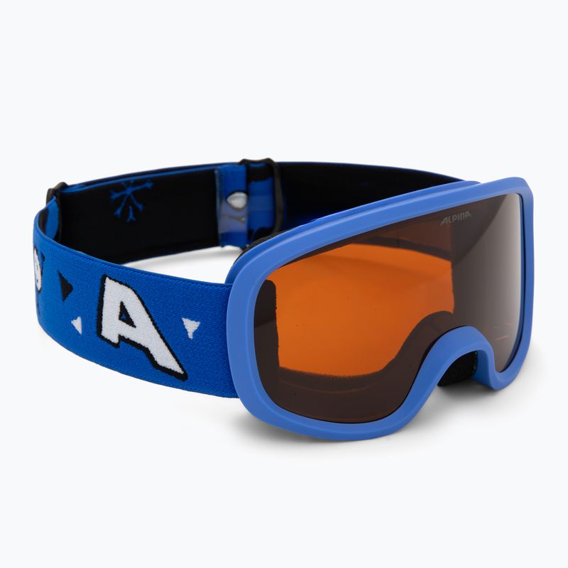 Maschera da sci per bambini Alpina Piney 2.0 blue matt/orange