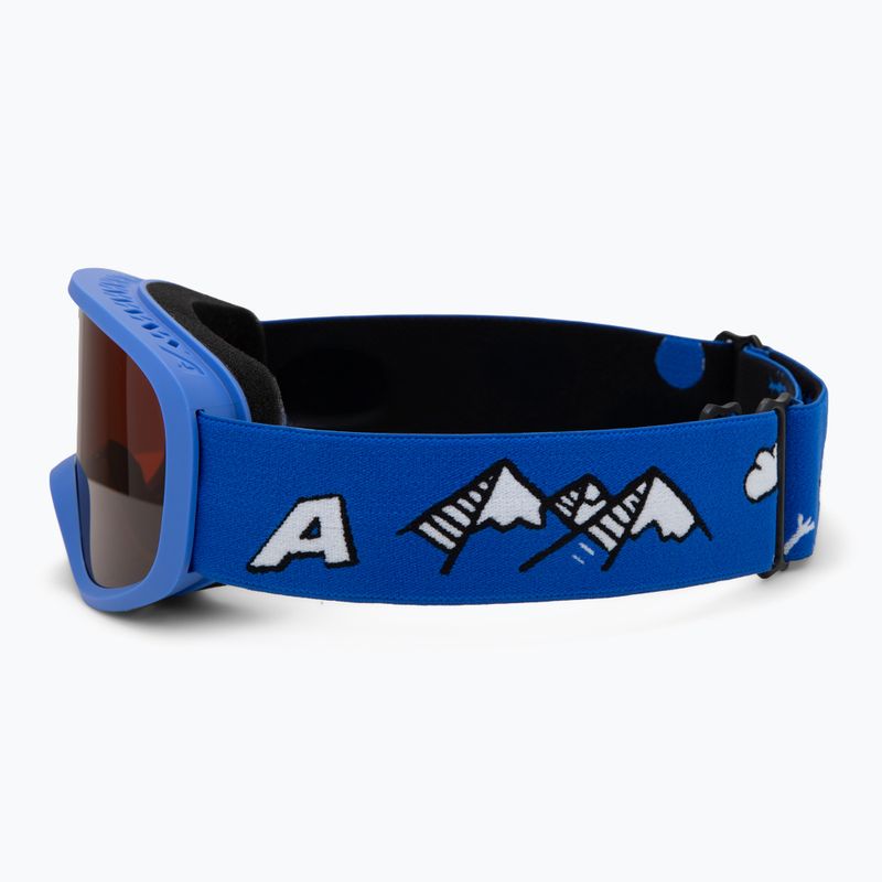 Maschera da sci per bambini Alpina Piney 2.0 blue matt/orange 4