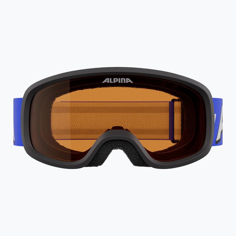 Maschera da sci per bambini Alpina Piney 2.0 blue matt/orange 2
