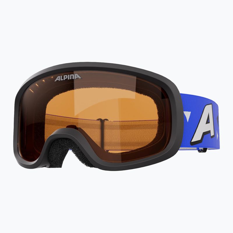Maschera da sci per bambini Alpina Piney 2.0 blue matt/orange 3