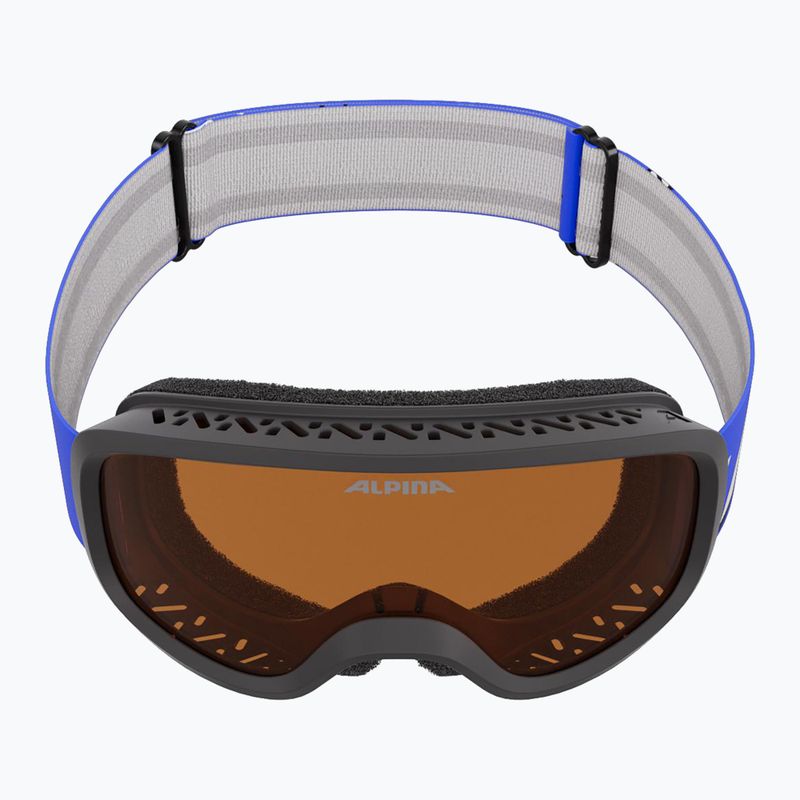 Maschera da sci per bambini Alpina Piney 2.0 blue matt/orange 5