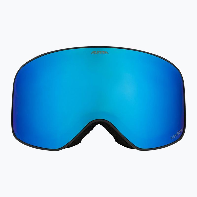 Maschera da sci Alpina Slope Q-Lite black/black matt/blue 2