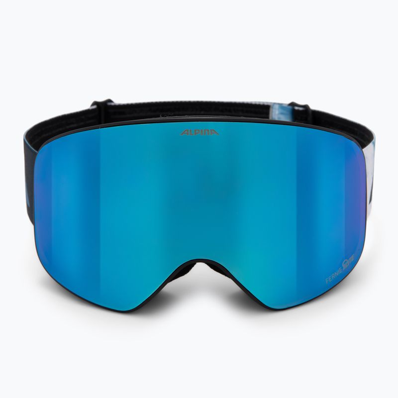 Maschera da sci per bambini Alpina Fernie Q-Lite black/blue matt 2