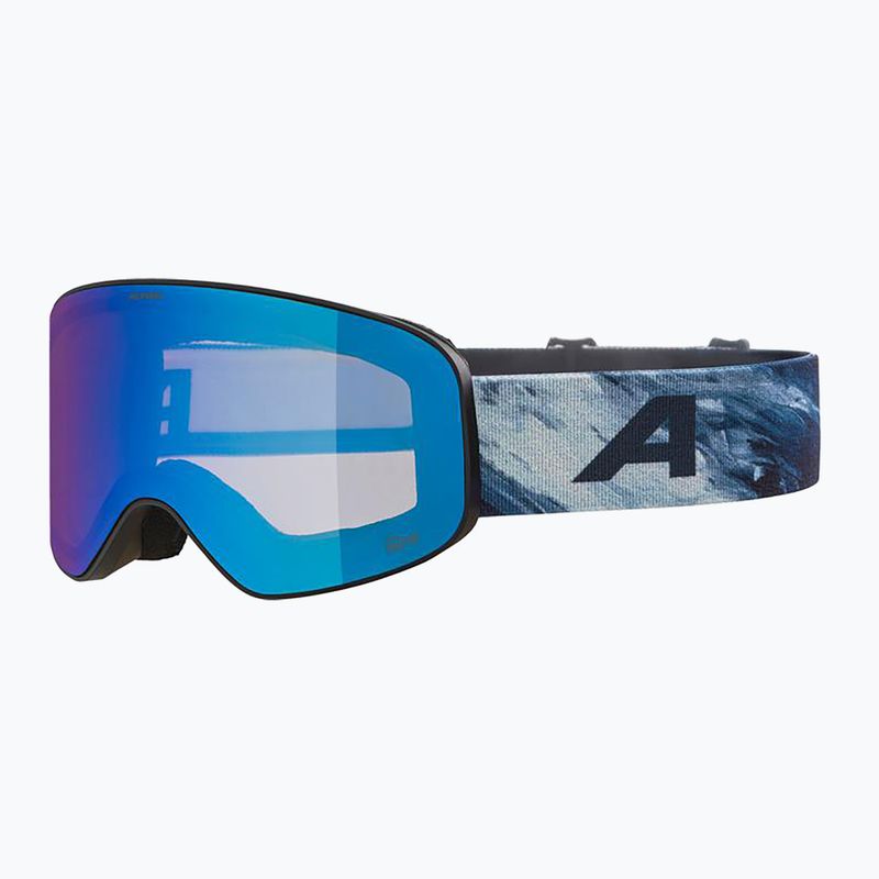 Maschera da sci per bambini Alpina Fernie Q-Lite black/blue matt