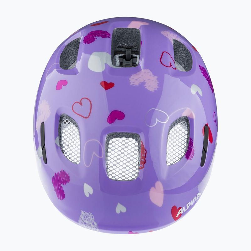 Casco da bici per bambini Alpina Ximo 2 Jr purple hearts gloss 4