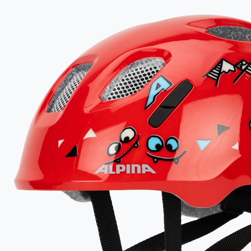 Casco da bici per bambini Alpina Ximo 2 Jr red smile gloss 8