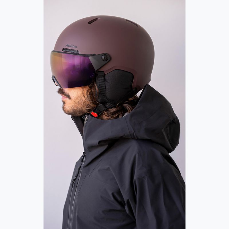 Casco da sci Alpina Arber 2 Visor Q-Lite ox brown matt 6