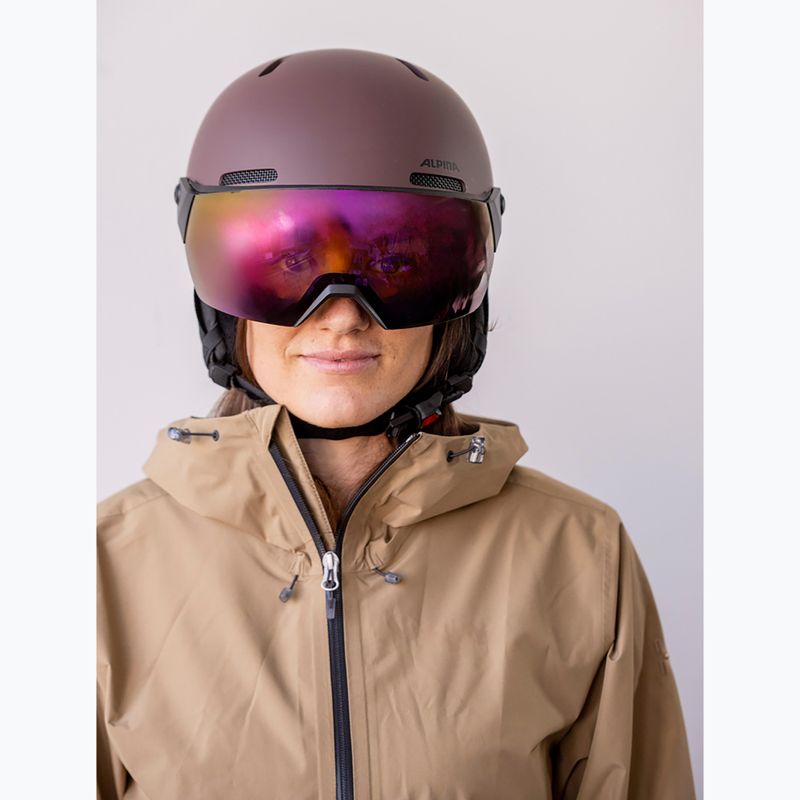 Casco da sci Alpina Arber 2 Visor Q-Lite ox brown matt 7