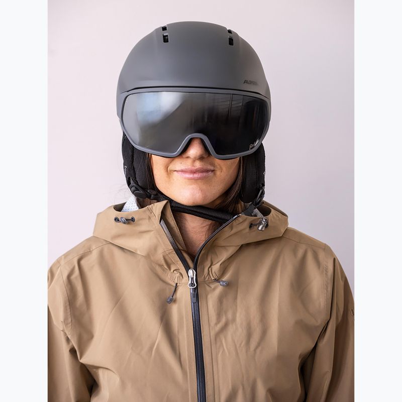 Casco da sci Alpina Vizzard Q-Lite midnight grey matt 7
