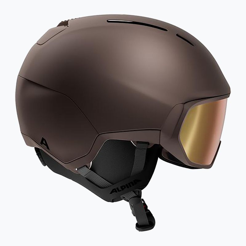 Casco da sci Alpina Vizzard Q-Lite ox brown att 2