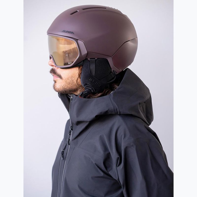 Casco da sci Alpina Vizzard Q-Lite ox brown att 6