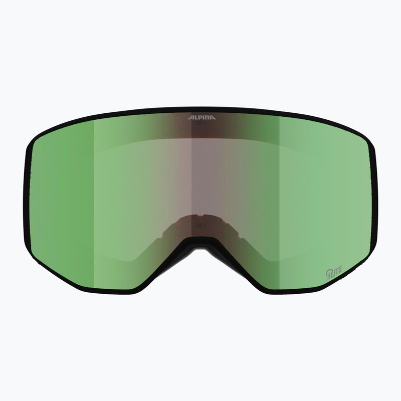 Maschera da sci Alpina Venet Q-Lite black/green matt 2