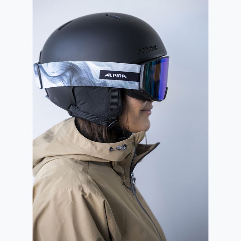 Maschera da sci Alpina Venet Q-Lite black/green matt 5