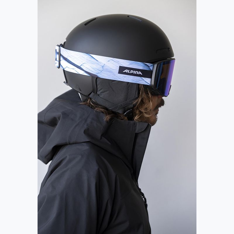 Maschera da sci Alpina Venet M Q-Lite  black/blue matt 6