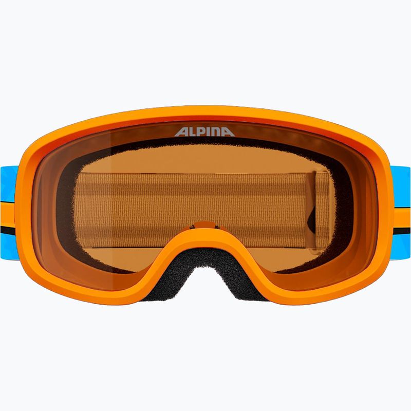 Maschera da sci per bambini Alpina Piney 2.0 orange/blue matt 2
