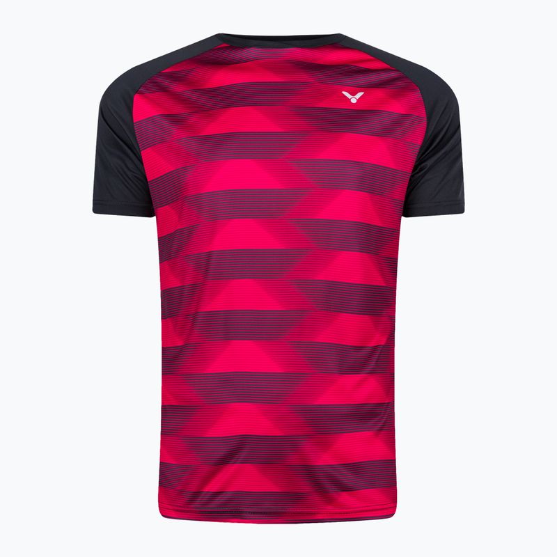 Camicia da tennis da uomo VICTOR T-33102 CD rosso/nero