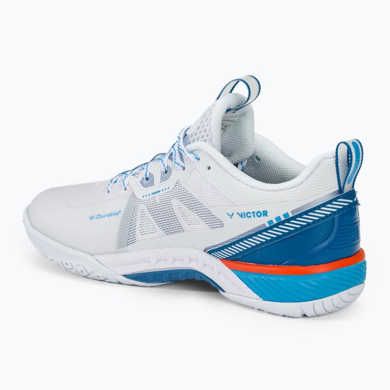 Scarpe da badminton da uomo VICTOR S82III AF bianco/azzurro 3