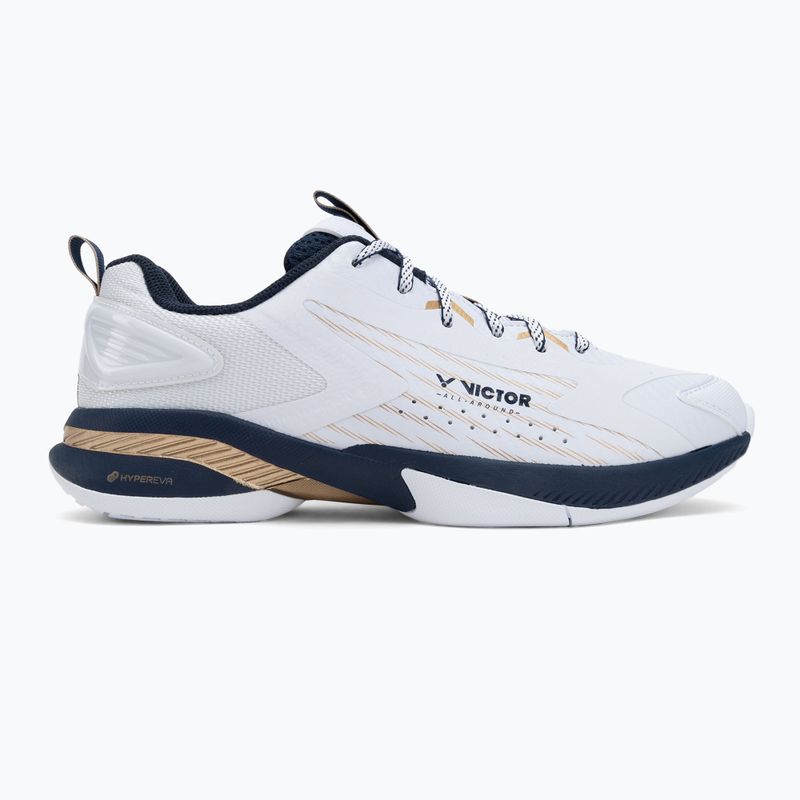 Scarpe da badminton da uomo VICTOR A970TD AX bianco/oro chiaro 2