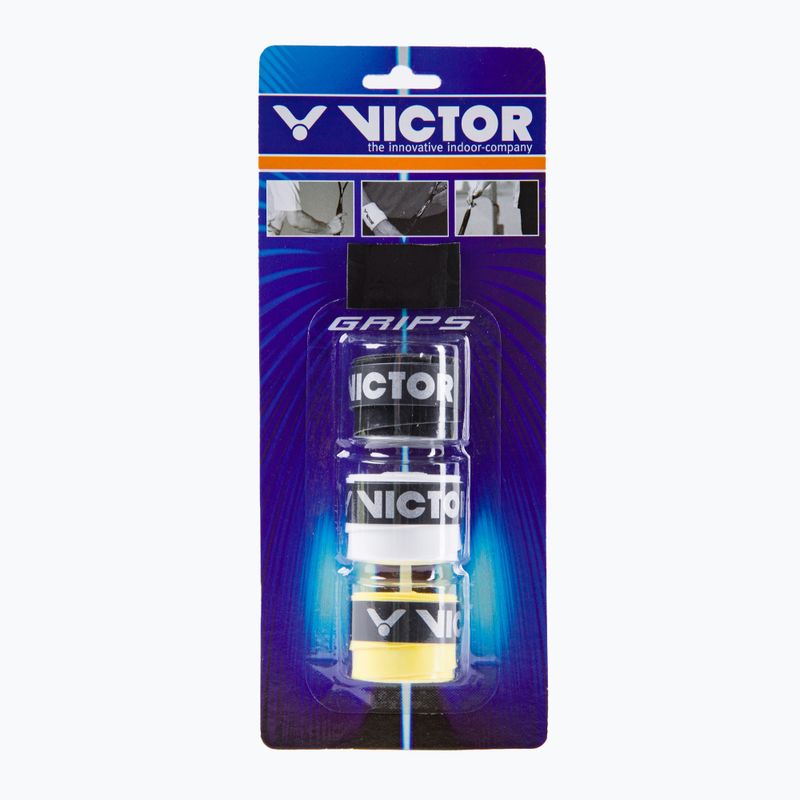 Fasce per racchette da badminton VICTOR Overgrip Pro 3 pezzi nero 171802 2