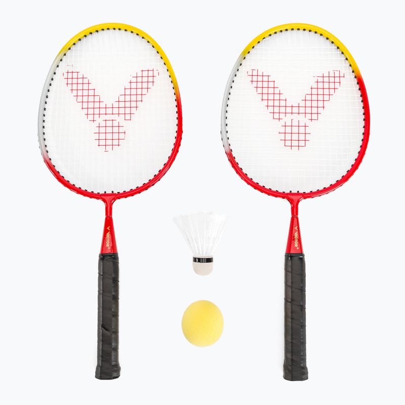 Set badminton per bambini VICFUN Mini Badminton rosso/giallo