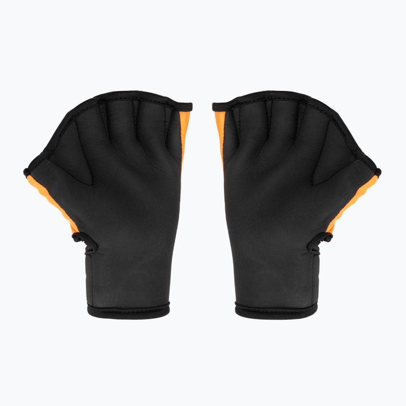 Fashy 4462 guanti da aquafitness in neoprene arancio/nero 2