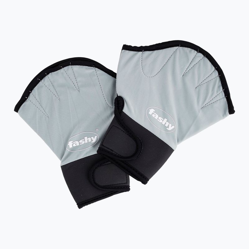 Fashy 4462 guanti da aquafitness in neoprene grigio/nero