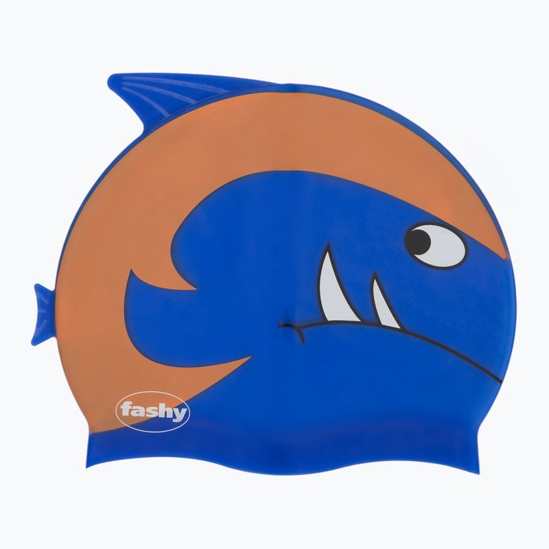 Fashy 3048 Cuffia da bagno per bambini stampata blu/marrone