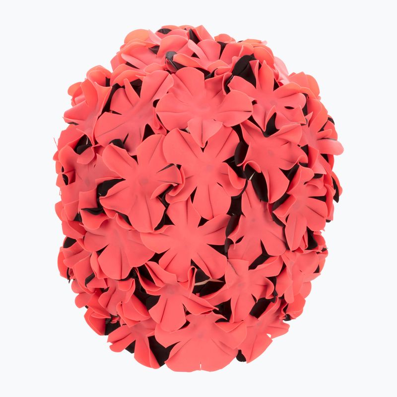 Cuffia da nuoto da donna Fashy Flowers rosso/nero 2