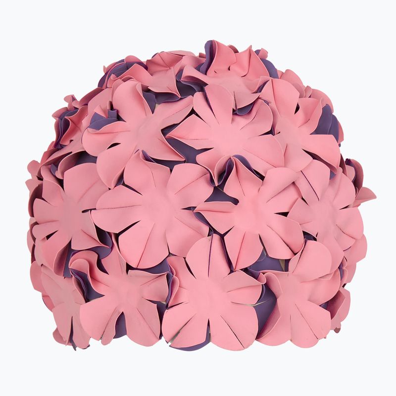 Cuffia da nuoto da donna Fashy Flowers rosa / viola