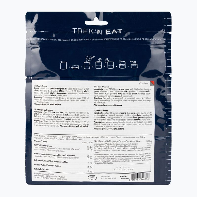 Cibo liofilizzato Trek'n Eat Pasta con salsa al formaggio 140 g 2