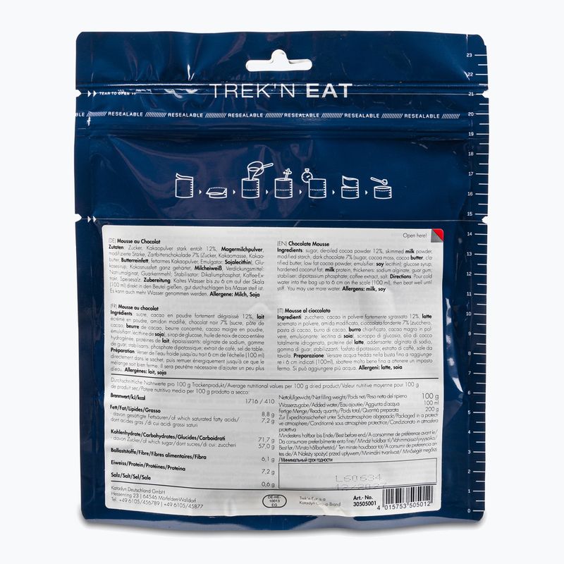 Cibo liofilizzato Trek'n Eat Mousse al cioccolato 100 g 2